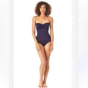 NWT Anne cole twist front bandeaukini bikini